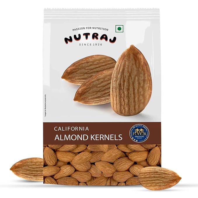 Nutraj Premium Raw California Almonds Whole Value Pouch Pack 1Kg