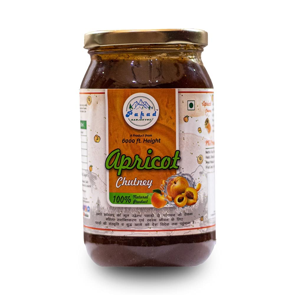 PAHAD KI SANJEEVNI Apricot Chutney 500GM (Pack of 6)