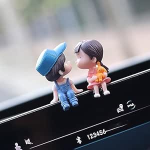 wolpin Plastic Car Decor For Car Dashboard Love Couple Car Interior Decoration Accessories