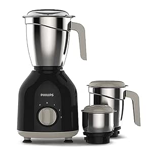 Philips HL7756/01 Mixer Grinder 750 Watt, 3 Stainless Steel Multipurpose Jars with 3 Speed Control