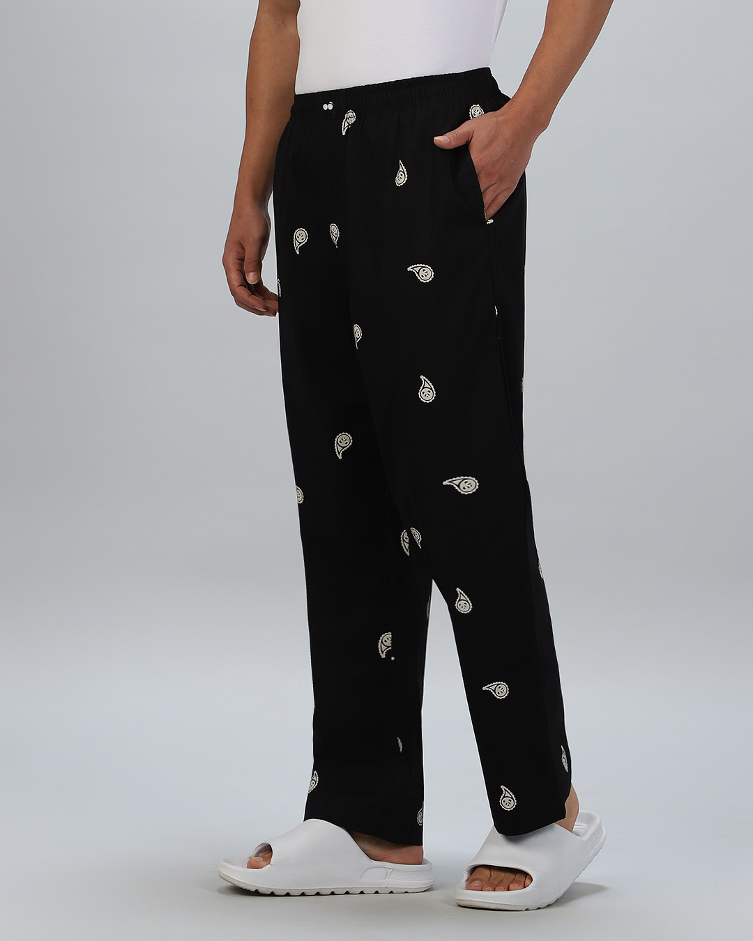 Men’s Black All Over Printed Pyjamas