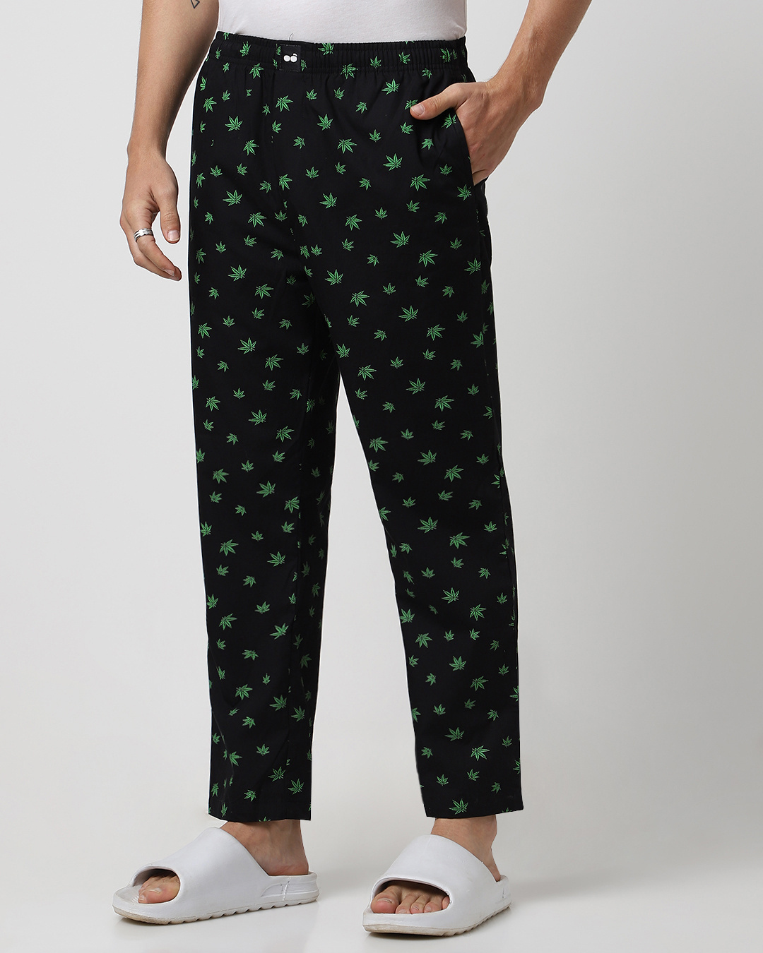 Men’s Black All Over Printed Pyjamas